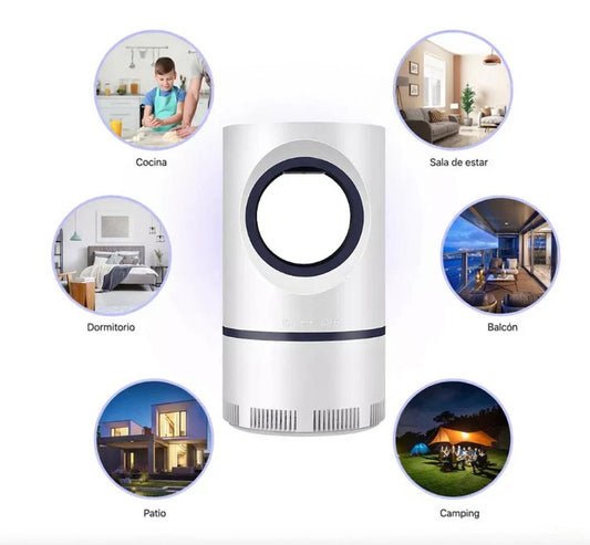 InsectoZero™ – Lámpara UV Silenciosa AntiMosquitos.