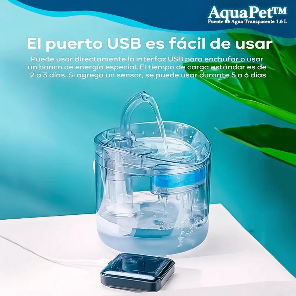 AquaPet™ - Fuente Automática de Agua para Mascotas